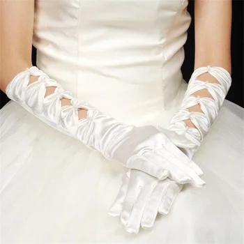 Совершенно новые свадебные Перчатки с пальцами, модные Свадебные Перчатки с бисером, Элегантные Свадебные Аксессуары