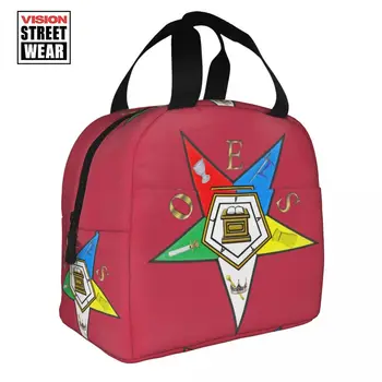 Сумка для ланча с логотипом Eastern Star Freemason с изоляцией для женщин, водонепроницаемый термоохладитель, коробка для Бенто, Сумка для ланча для школьников, Детская сумка для ланча