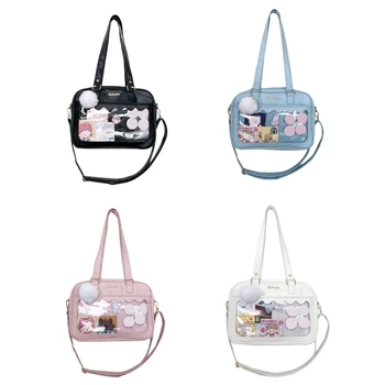 Сумки JK для японских старшеклассниц, женские сумки из искусственной кожи Itabag, прозрачные сумки