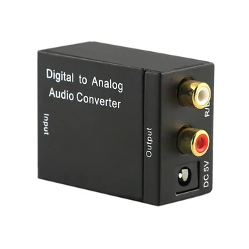 Цифровой оптический коаксиальный преобразователь toslink в аналоговый аудио конвертер RCA L/R-адаптер