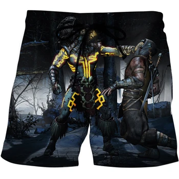 Шорты с графической доской для игры Mortal Kombat, мужские летние повседневные пляжные шорты с 3D-принтом, Гавайи, короткие штаны для серфинга, плавки, купальник